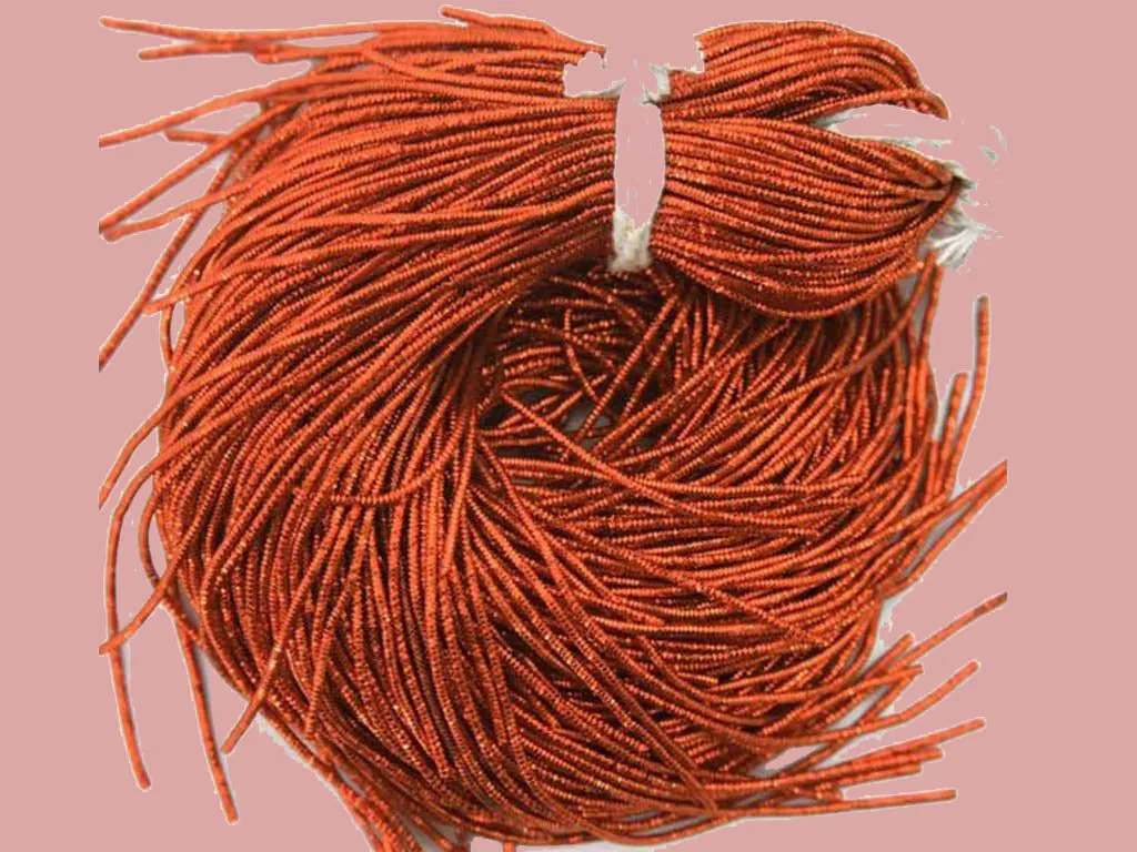 Rust Orange Nakshi / Bullion Wire (Wholesale)