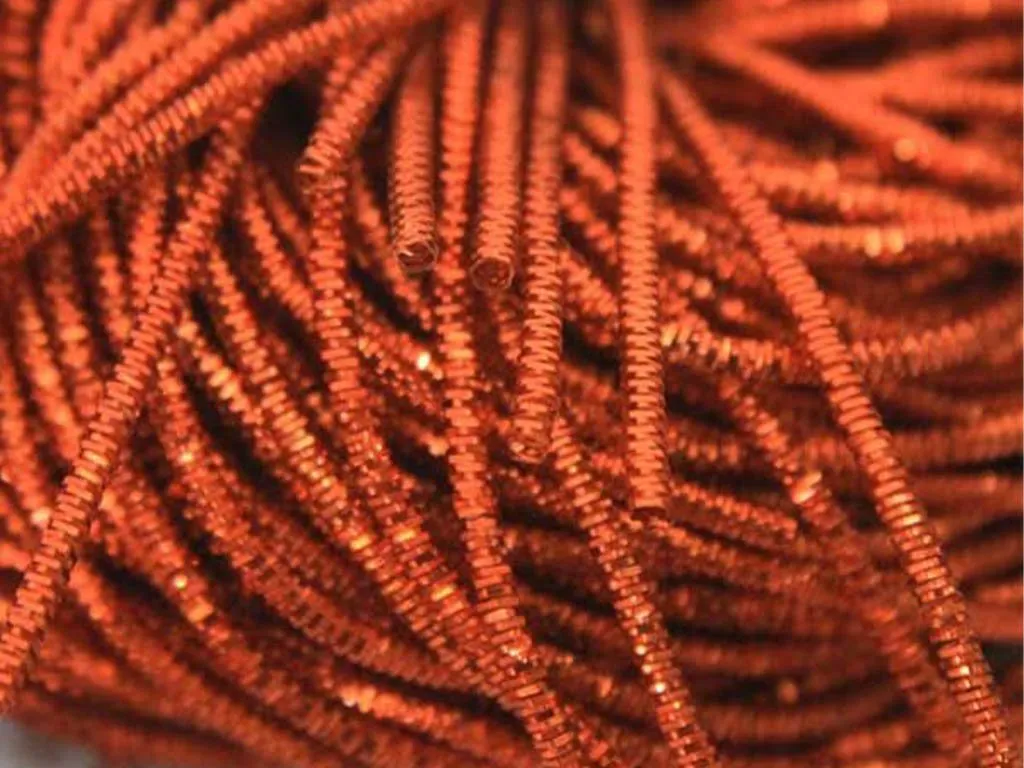 Rust Orange Nakshi / Bullion Wire (Wholesale)