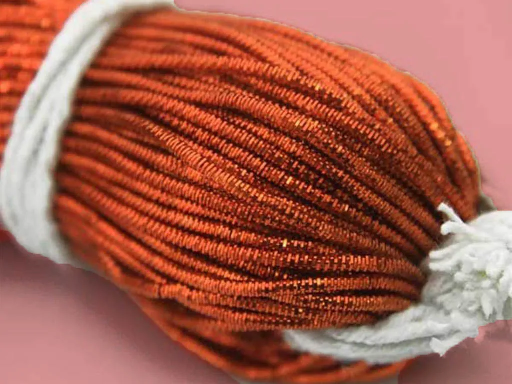 Rust Orange Nakshi / Bullion Wire (Wholesale)