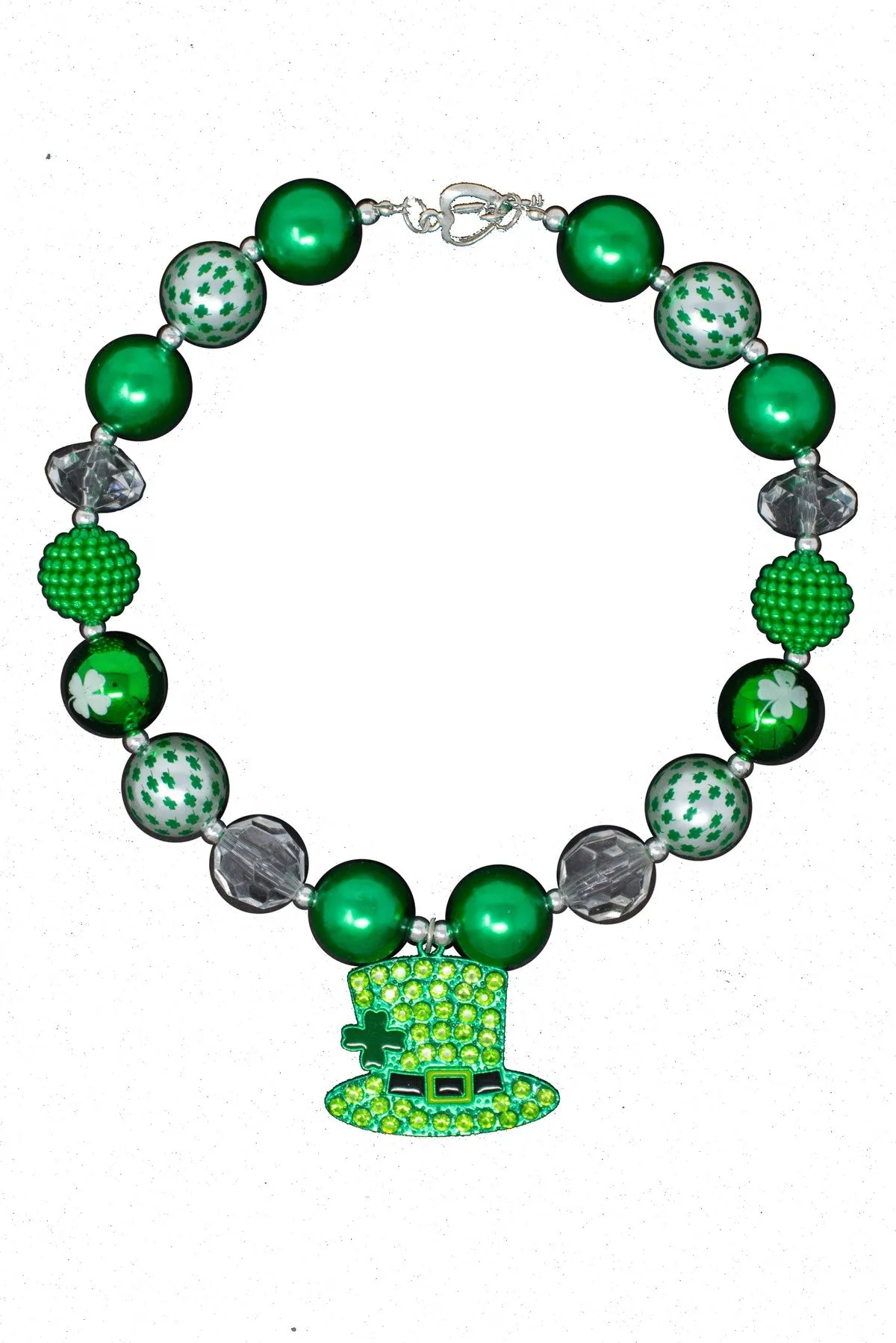 Shamrock & Leprechaun Hat Bubblegum Necklace