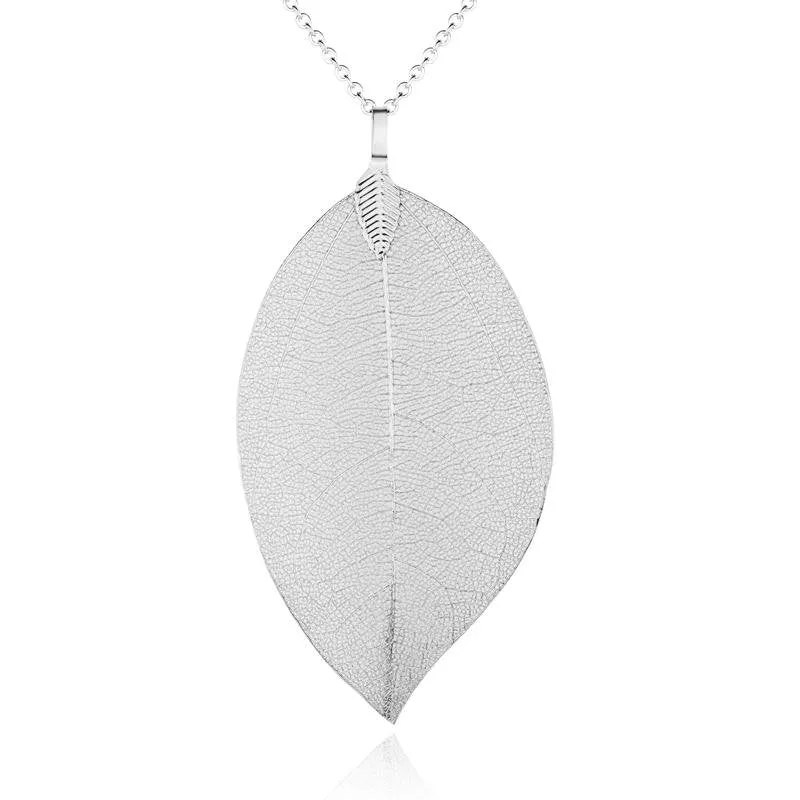 Silver Leaf Necklace