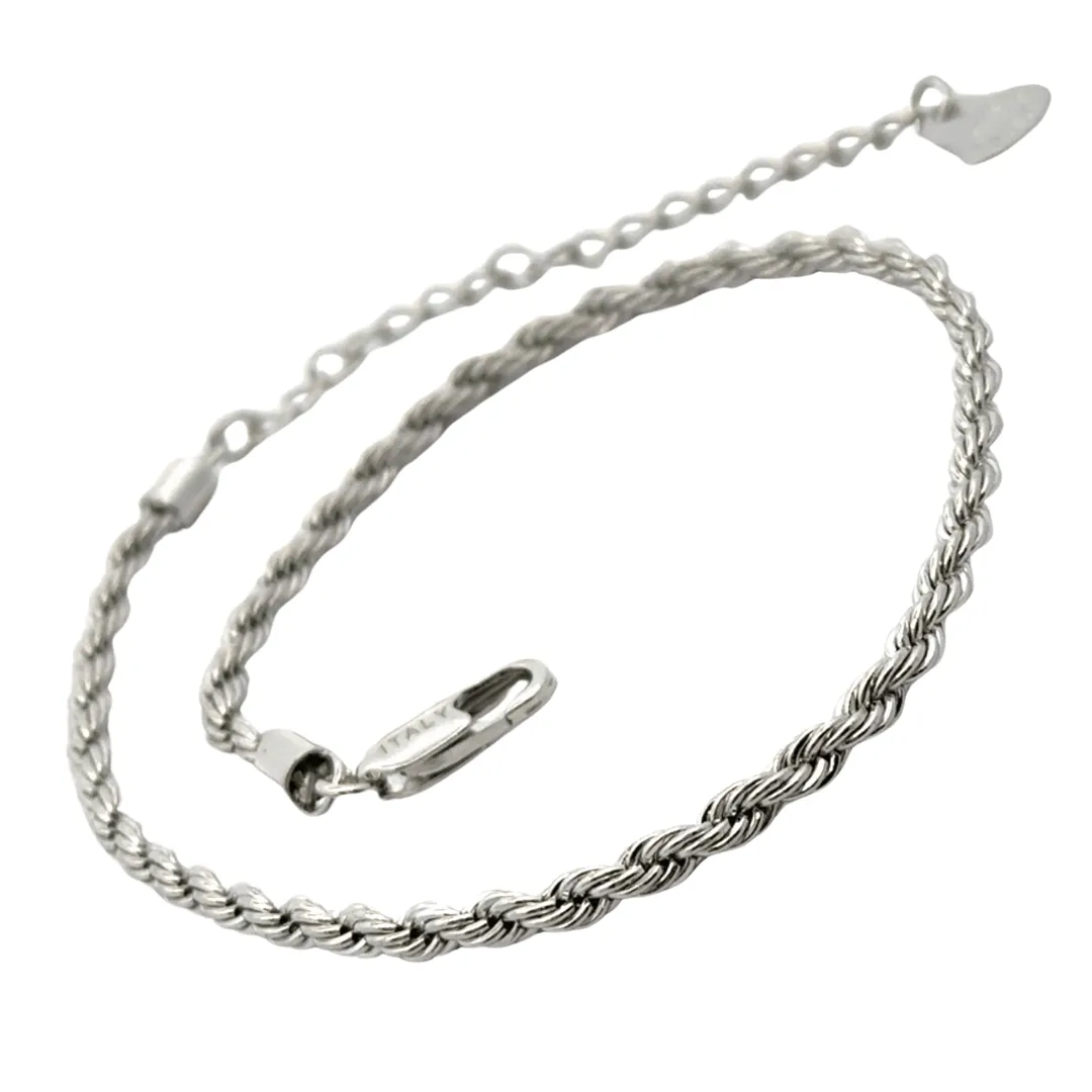 Silver Rope Anklet