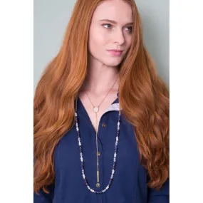 Simply Noelle Rock On Drop Necklace - Navy