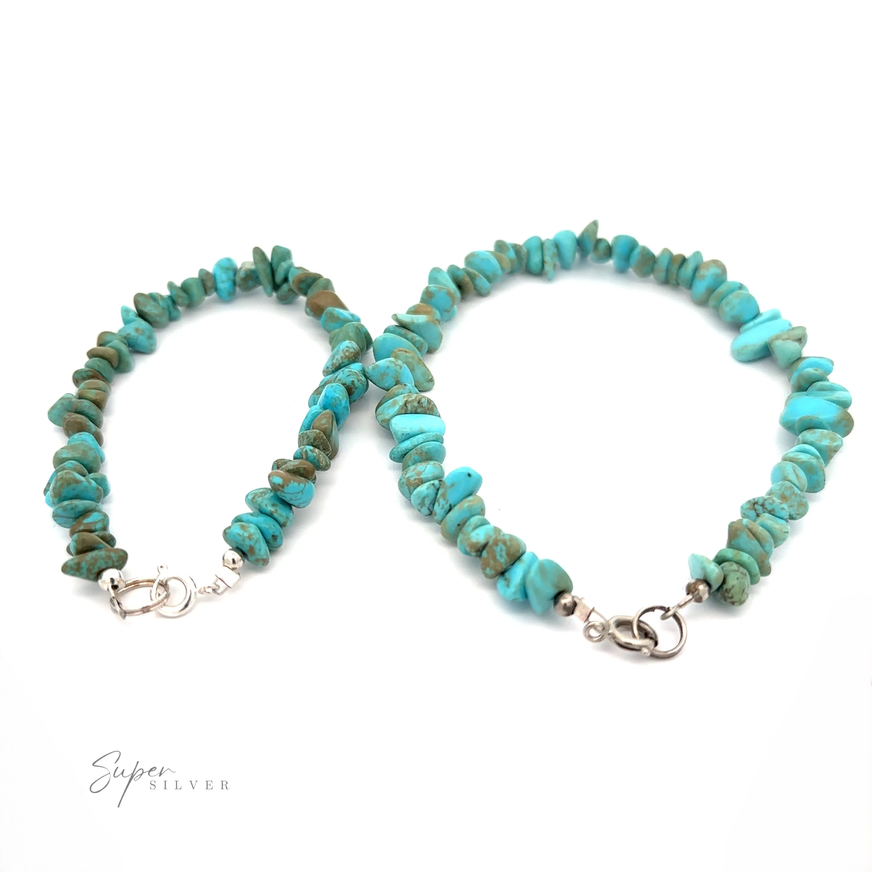 Southwest Colorado Turquoise Chip Bracelet or Anklet