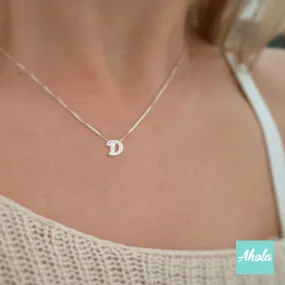 SP041 Zirconia Letter Necklace 純銀鋯石字母吊咀頸鏈