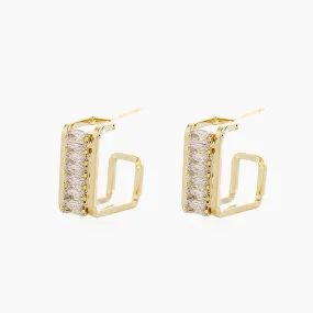 Square Cubic Zirconia Earrings