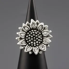 Sterling Silver Sunflower Ring