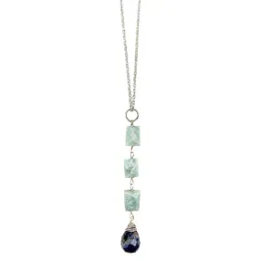 Stones Necklace - Amazonite, Lapis