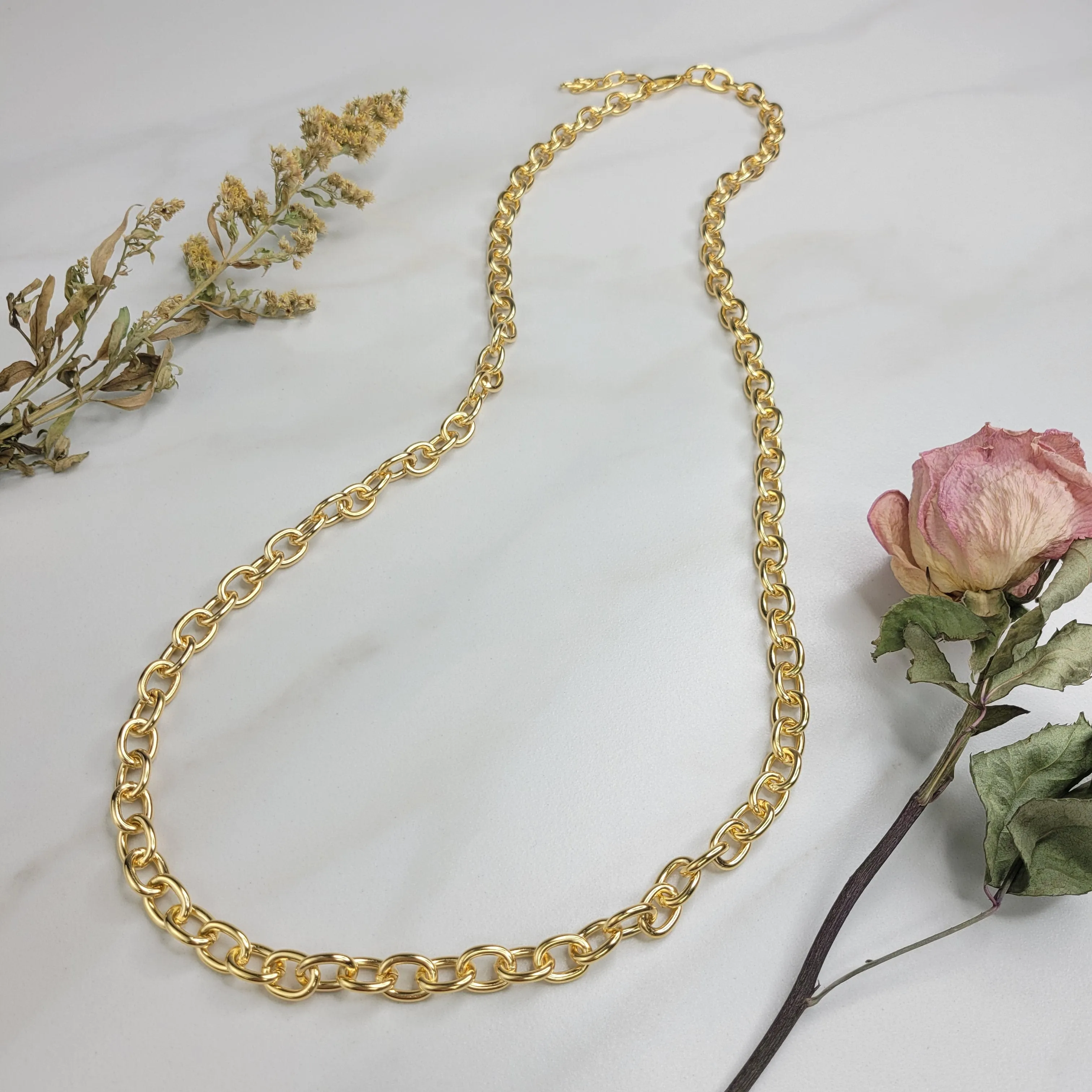 Sylvie Gabrielli Ares Golden Chain Necklace