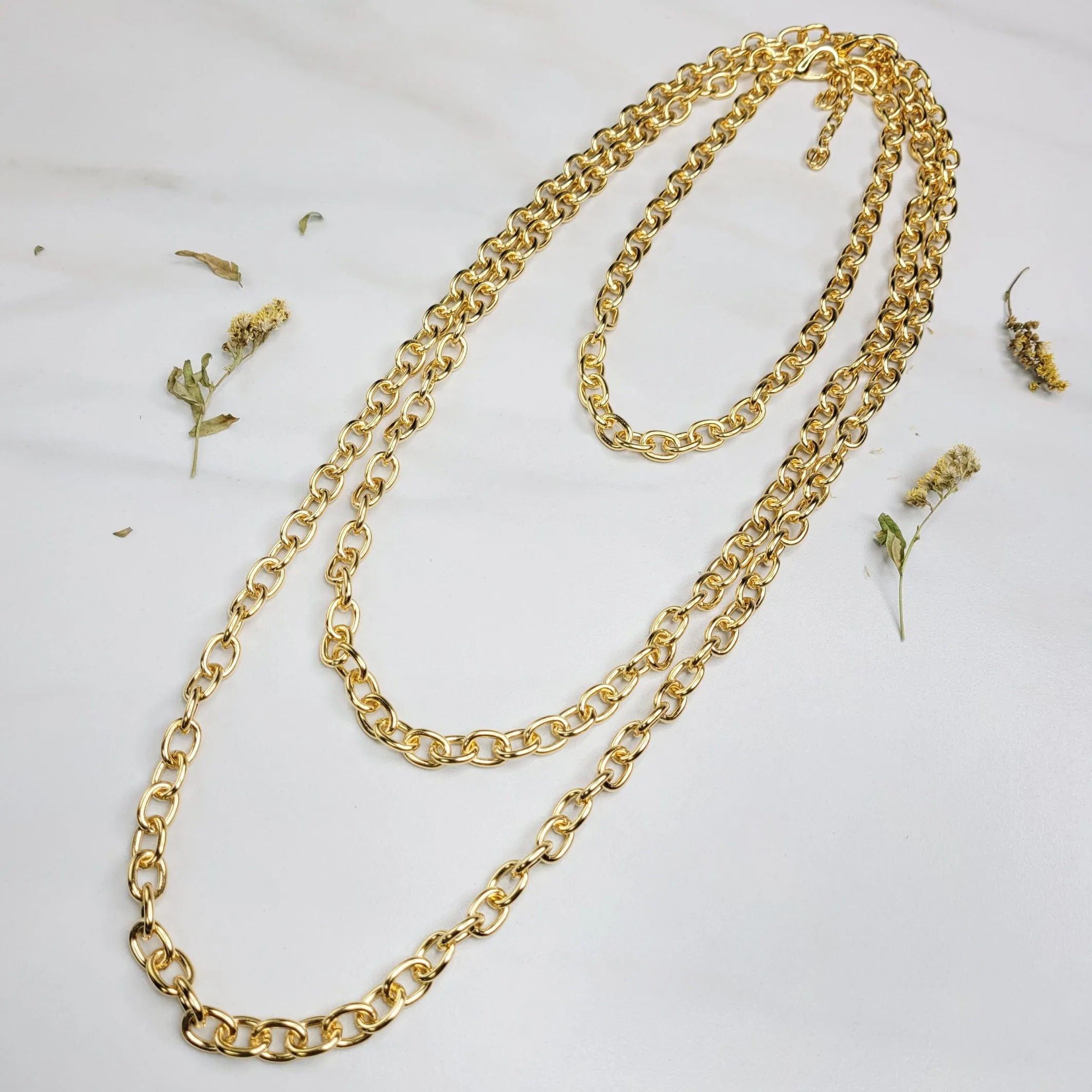 Sylvie Gabrielli Ares Golden Chain Necklace