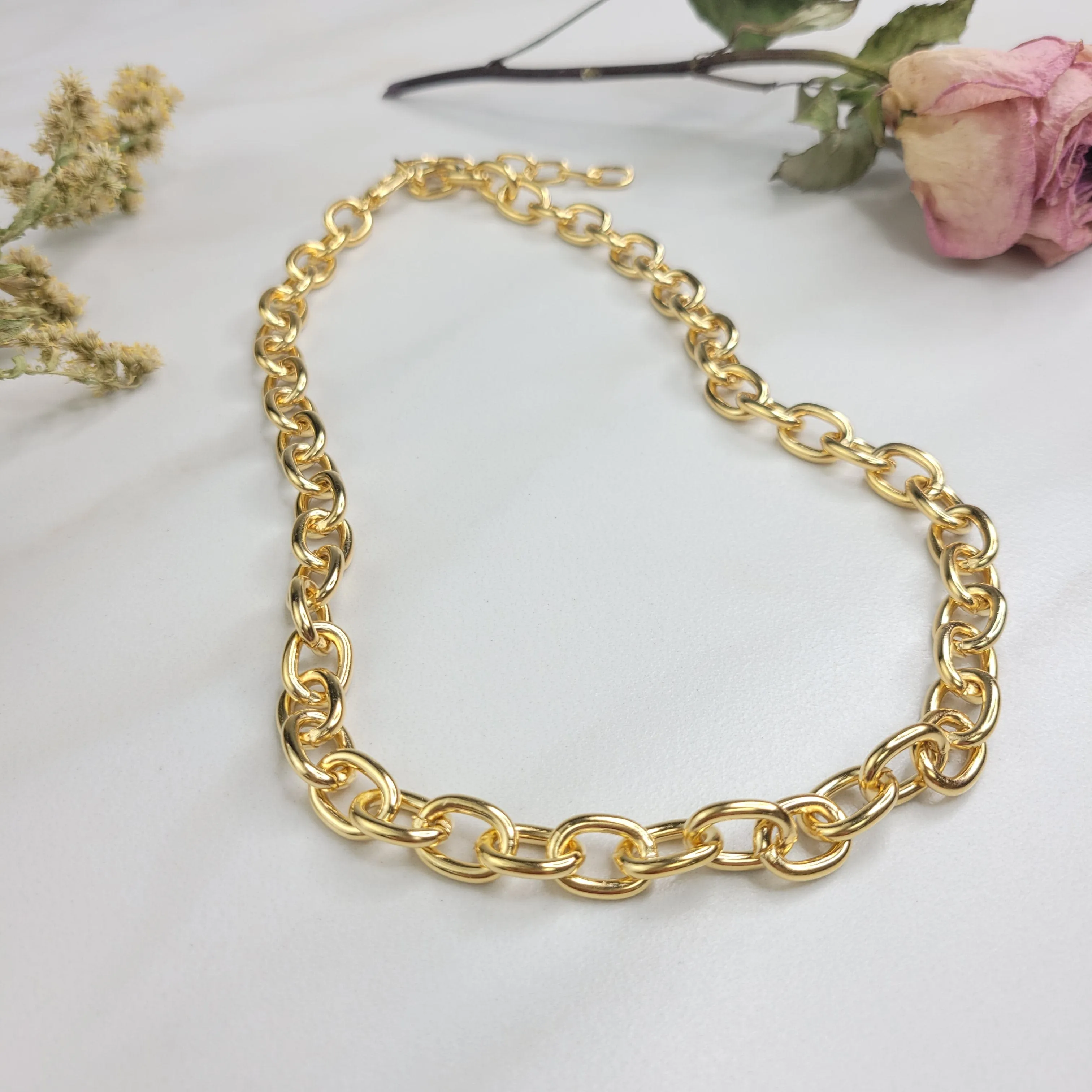 Sylvie Gabrielli Ares Golden Chain Necklace