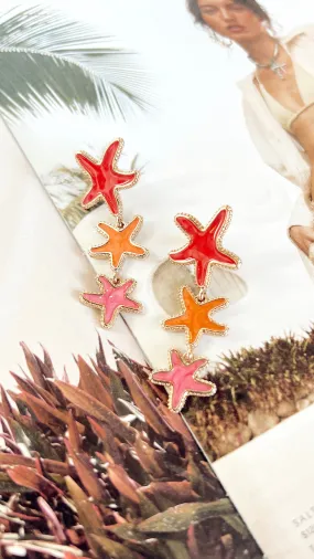 The Coral Star Fish Earring