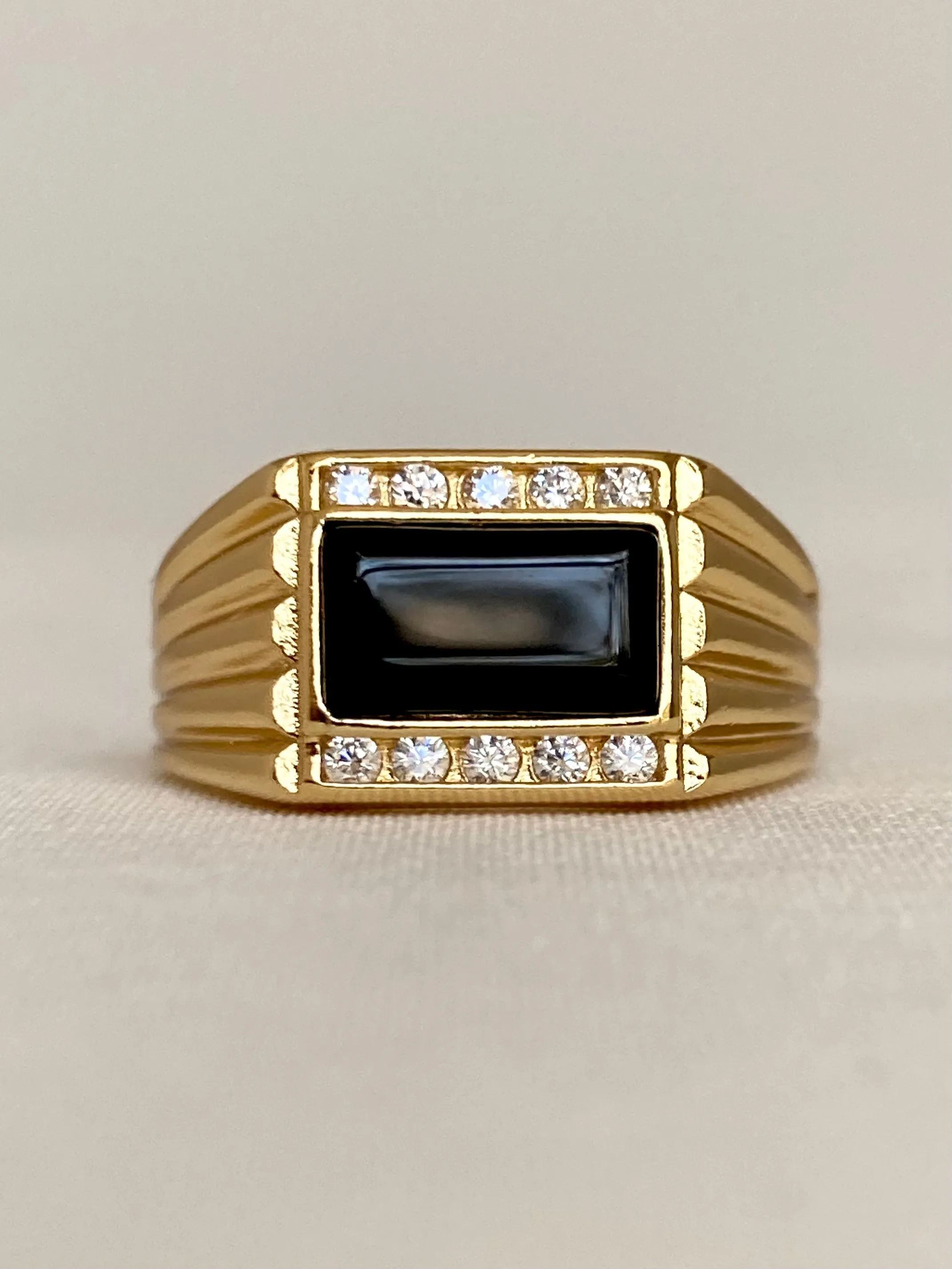 The Levi Black Onyx Ring