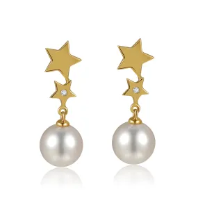 twinkling stars Pearl Earring