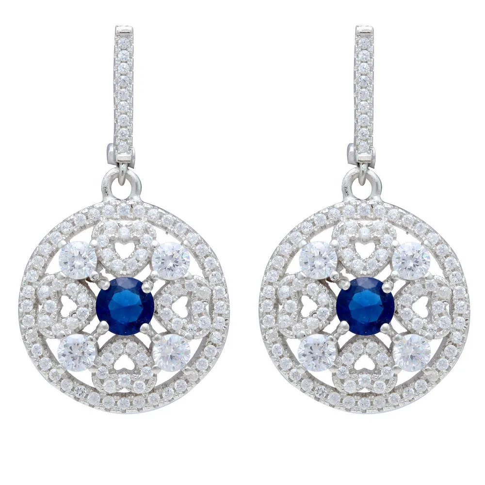 Vibrant Color CZ Earrings For Women IJ15CSSER014