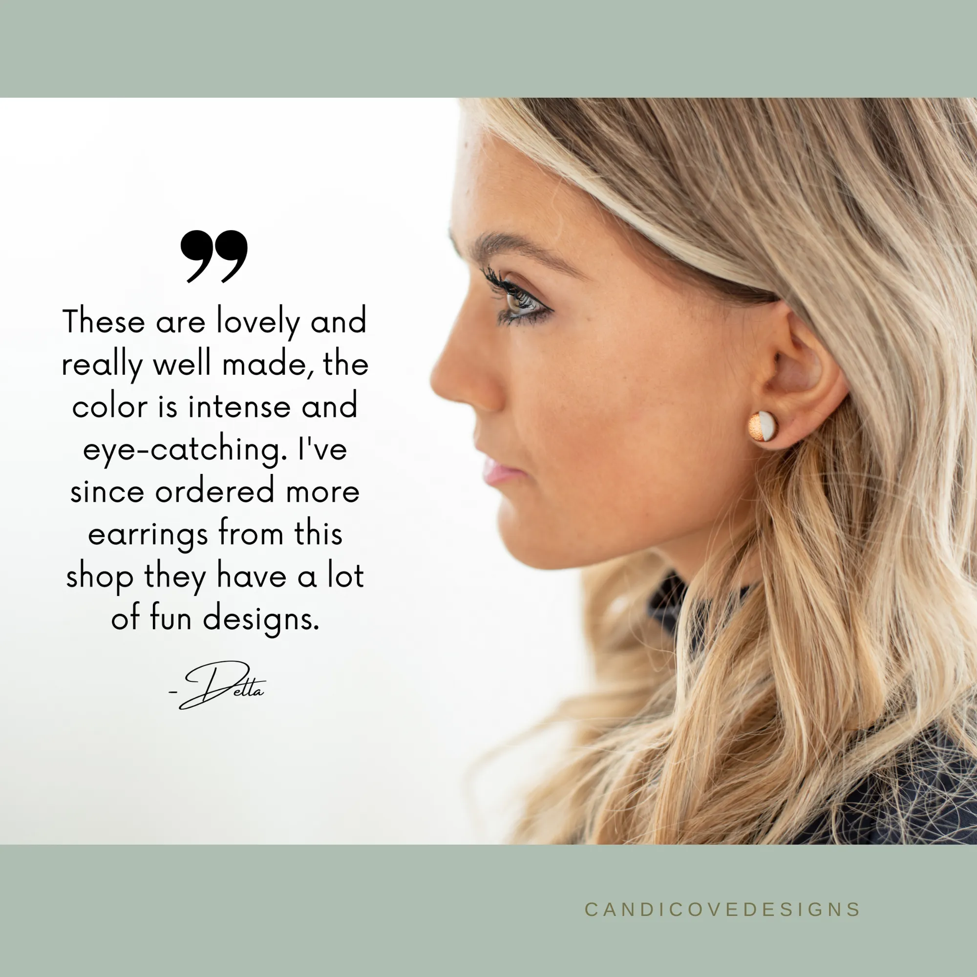 White Stud Earrings by Candi Cove Designs