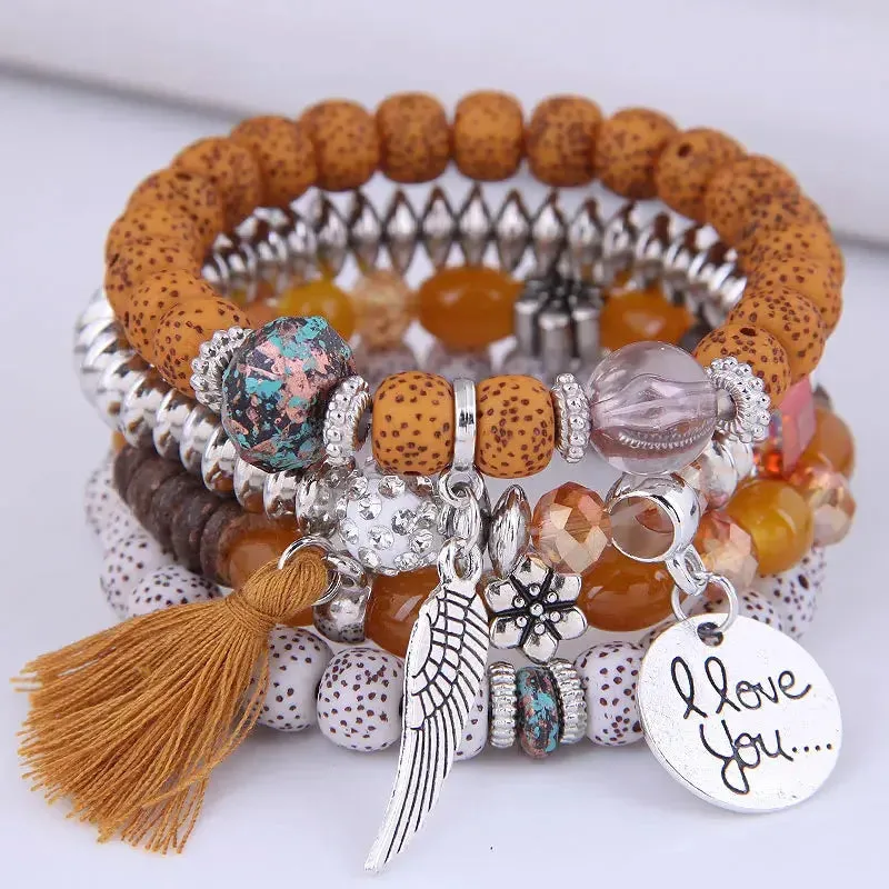 Wings of Love Bracelet Stack