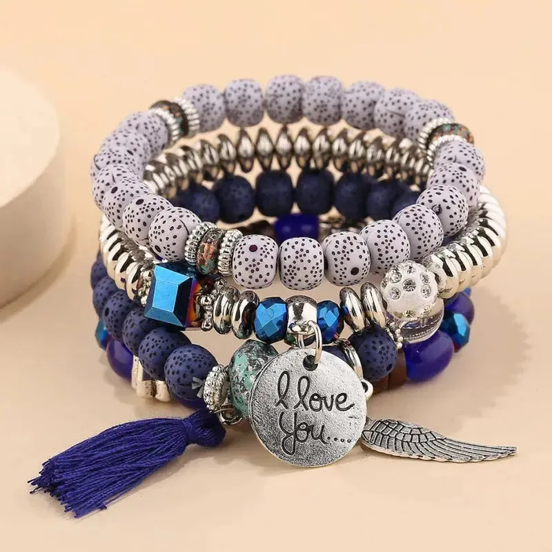 Wings of Love Bracelet Stack