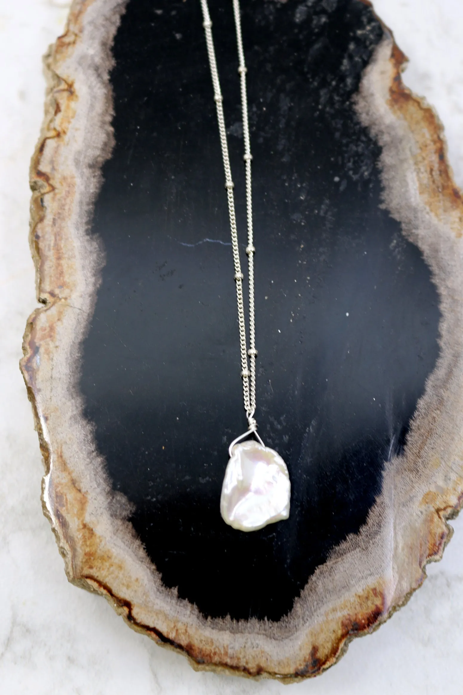 Worthy // Baroque Pearl Drop Necklace, Elegant Jewelry, Boho Necklace // BH-N041