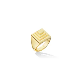 Yellow Gold Foundation Signet Pinky Ring