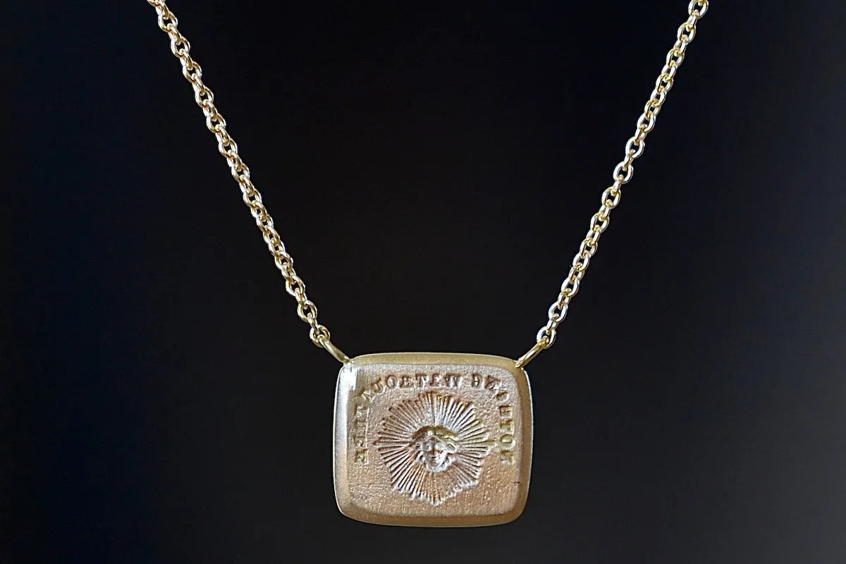 You are Needed / Nothing Without Thee Motto Necklace with Diamond